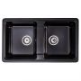 Sink Quality Sapphire Black zlewozmywak granitowy 79,5x46 cm czarny SAP.C.2KBO.X zdj.1