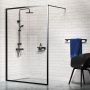 Sealskin Contour Walk-In ścianka prysznicowa 120 cm wolnostojąca czarny mat/szkło przezroczyste CDA31186195100 zdj.8