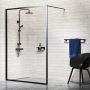 Sealskin Contour ścianka prysznicowa walk-in 140 cm czarny mat/szkło przezroczyste CDA31386195100 zdj.8