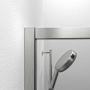 Sealskin Contour drzwi prysznicowe 120 cm wnękowe stal nierdzewna szczotkowana/szkło przezroczyste CD121206325100 zdj.3