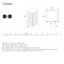 Sealskin Contour kabina prysznicowa 90x90 cm kwadratowa biały mat/szkło przezroczyste CD180906025100 zdj.2