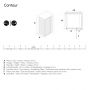 Sealskin Contour kabina prysznicowa 100x100 cm kwadratowa biały mat/szkło przezroczyste CD181006025100 zdj.2