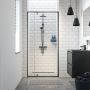 Sealskin Contour drzwi prysznicowe 100 cm czarny mat/szkło przezroczyste CD201006195100 zdj.5