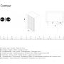 Sealskin Contour drzwi prysznicowe 100 cm czarny mat/szkło przezroczyste CD201006195100 zdj.2