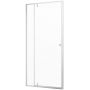 Sealskin Contour drzwi prysznicowe 100 cm stal nierdzewna szczotkowana/szkło przezroczyste CD201006325100 zdj.1