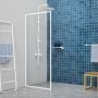Sealskin Contour Walk-In ścianka prysznicowa 90 cm wolnostojąca biały mat/szkło przezroczyste CDA30886025100 zdj.1