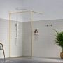 Sealskin Contour Walk-In ścianka prysznicowa 120 cm wolnostojąca złoty szczotkowany/szkło przezroczyste CDA31186495100 zdj.10