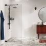 Sealskin Pure ścianka prysznicowa walk-in 100 cm czarny mat/szkło przezroczyste PU011006195100 zdj.1