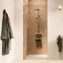 Sealskin Pure drzwi prysznicowe 90 cm uchylne złoty szczotkowany/szkło przezroczyste PU140906495100 zdj.1