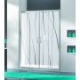 Sanplast TX drzwi prysznicowe z profilem 180 cm rozsuwane srebrny połysk/szkło ze wzorem 600-271-1280-38-231 zdj.1