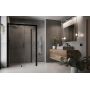 Sanplast TX ścianka prysznicowa 100 cm czarny mat/szkło przezroczyste 600-271-1330-59-401 zdj.1