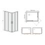 Sanplast TX kabina prysznicowa 100x90 cm prostokątna srebrny połysk/szkło ze wzorem 600-271-1840-38-231 zdj.2