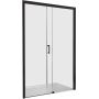 Sanplast Free Zone drzwi prysznicowe 110 cm rozsuwane czarny mat/szkło przezroczyste 600-271-3140-59-401 zdj.1
