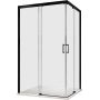 Sanplast Free Zone kabina prysznicowa 90x80 cm prostokątna czarny mat/szkło przezroczyste 600-271-3610-59-401 zdj.1