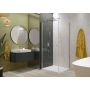 Sanplast Exa Line drzwi prysznicowe z profilem 90 cm uchylne srebrny połysk/szkło przezroczyste 600-540-0750-38-401 zdj.3