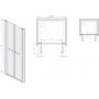 Sanplast Exa Line drzwi prysznicowe z profilem DD/Exa-100 cm uchylne srebrny połysk/szkło ze wzorem 600-540-0940-38-151 zdj.2