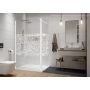 Sanplast Exa Line kabina prysznicowa walk-in 120x33,5 cm biały mat/szkło ze wzorem 600-540-1000-24-151 zdj.1