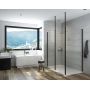 Sanplast Exa Line ścianka prysznicowa walk-in 80 cm czarny szczotkowany/szkło przezroczyste 600-540-1520-59-401 zdj.3