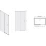 Sanplast Exa Line drzwi prysznicowe przesuwne D2/Exa Line-130-140 cm biały mat/szkło przezroczyste 600-540-2540-24-401 zdj.2