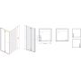 Sanplast Exa Line drzwi prysznicowe z profilem DŁ/Exa-120 cm składane srebrny połysk/szkło przezroczyste 600-540-2760-38-401 zdj.2