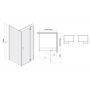 Sanplast Duo KNDJ2/DUO kabina prysznicowa 100x100 cm kwadratowa z brodzikiem chrom/szkło przezroczyste 602-260-0620-42-401 zdj.2