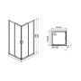 Sanplast Fris kabina z brodzikiem 90x90 cm kwadratowa srebrny połysk/szkło przezroczyste 602-330-1060-38-400 zdj.2