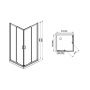 Sanplast Fris kabina z brodzikiem 90x90 cm kwadratowa biały połysk/szkło przezroczyste 602-330-3060-01-400 zdj.2