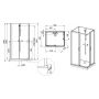 Sanplast Basic Complete Mineral kabina z brodzikiem i zestawem prysznicowym 90x90 cm kwadratowa biały połysk/szkło przezroczyste 602-460-0031-01-4B0 zdj.2
