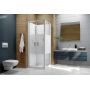 Sanplast Basic Complete Mineral kabina z brodzikiem i zestawem prysznicowym 80x80 cm kwadratowa biały połysk/szkło ze wzorem 602-460-0421-01-2H0 zdj.1