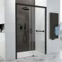 Sanplast Free Zone drzwi prysznicowe 140 cm rozsuwane czarny mat/szkło przezroczyste 600-271-3200-59-401 zdj.4
