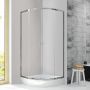 Sanplast Fris kabina prysznicowa 80x80 cm półokrągła srebrny połysk/szkło przezroczyste 600-331-0250-38-400 zdj.4