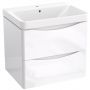 Zestaw Strama Austin umywalka z szafką 60 cm wiszącą biały połysk (9909060, 1110000) zdj.9