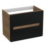 Strama Lupo szafka 79,5x45,6x60,5 cm podumywalkowa wisząca czarny mat/dąb craft złoty 22.102.07 zdj.1