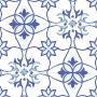 Savoia Vietri Decoro Blue Mix Lucido dekor ścienno-podłogowy 22x22 cm biało-niebieski zdj.1