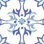 Savoia Vietri Decoro Blue Mix Lucido dekor ścienno-podłogowy 22x22 cm biało-niebieski zdj.2