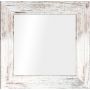 Styler Jyvaskyla lustro 60 cm kwadratowe rama bielone przecierane drewno mat LU-01218 zdj.1