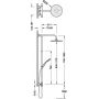 Tres Base Plus zestaw prysznicowy podtynkowy termostatyczny z deszczownicą czarny 21639302NM zdj.2