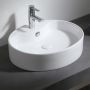 Uptrend Melia umywalka 56x46 cm nablatowa półokrągła biały połysk TR4031 zdj.6
