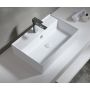 Uptrend Torino umywalka 59,5x40 cm nablatowa prostokątna biały połysk TR41297 zdj.4