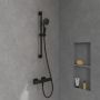Zestaw Villeroy & Boch Universal Taps & Fittings zestaw prysznicowy ścienny termostatyczny czarny (TVS000018000K5, TVS109007000K5) zdj.5