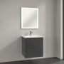 Villeroy & Boch Finero umywalka z szafką 60 cm i lustrem zestaw meblowy glossy grey S00300FPR1 zdj.1