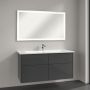 Villeroy & Boch Finero umywalka z szafką 120 cm i lustrem zestaw meblowy glossy grey S00304FPR1 zdj.1