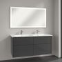 Villeroy & Boch Finero umywalka z szafką 130 cm i lustrem zestaw meblowy glossy grey S00305FPR1 zdj.1