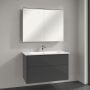 Villeroy & Boch Finero umywalka z szafką 100 cm i szafka lustrzana zestaw meblowy glossy grey S00403FPR1 zdj.1