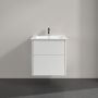 Villeroy & Boch Finero umywalka z szafką 60 cm i lustrem zestaw meblowy glossy white S00300DHR1 zdj.8