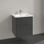 Villeroy & Boch Finero umywalka z szafką 60 cm i lustrem zestaw meblowy glossy grey S00300FPR1 zdj.9