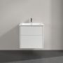 Villeroy & Boch Finero umywalka z szafką 65 cm i lustrem zestaw meblowy glossy white S00301DHR1 zdj.8