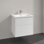 Villeroy & Boch Finero umywalka z szafką 65 cm i lustrem zestaw meblowy glossy white S00301DHR1 zdj.9
