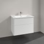 Villeroy & Boch Finero umywalka z szafką 80 cm i szafka lustrzana zestaw meblowy glossy white S00402DHR1 zdj.13