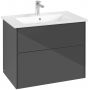 Villeroy & Boch Finero umywalka z szafką 80 cm zestaw meblowy glossy grey S00502FPR1 zdj.1